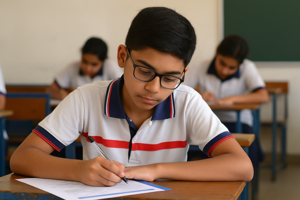 Student giving aptitude test for Class 9 admission in Delhi Schools of Specialized Excellence