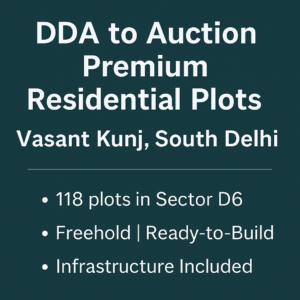 DDA residential plots auction Vasant Kunj