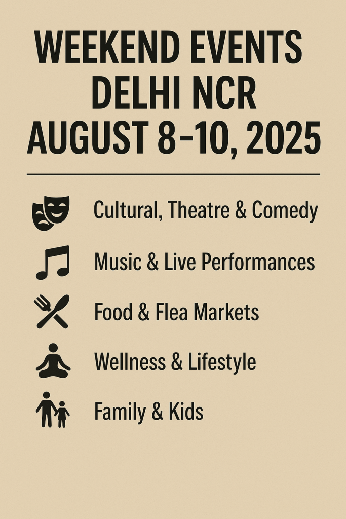Weekend Events Delhi NCR Aug 8 to 10