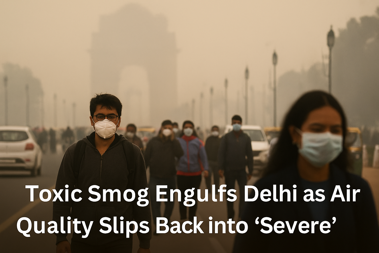 Toxic Smog Chokes Delhi Again as AQI Climbs Over 400 in Several Neighbourhoods