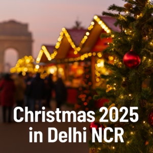 Festive Christmas Market Scene