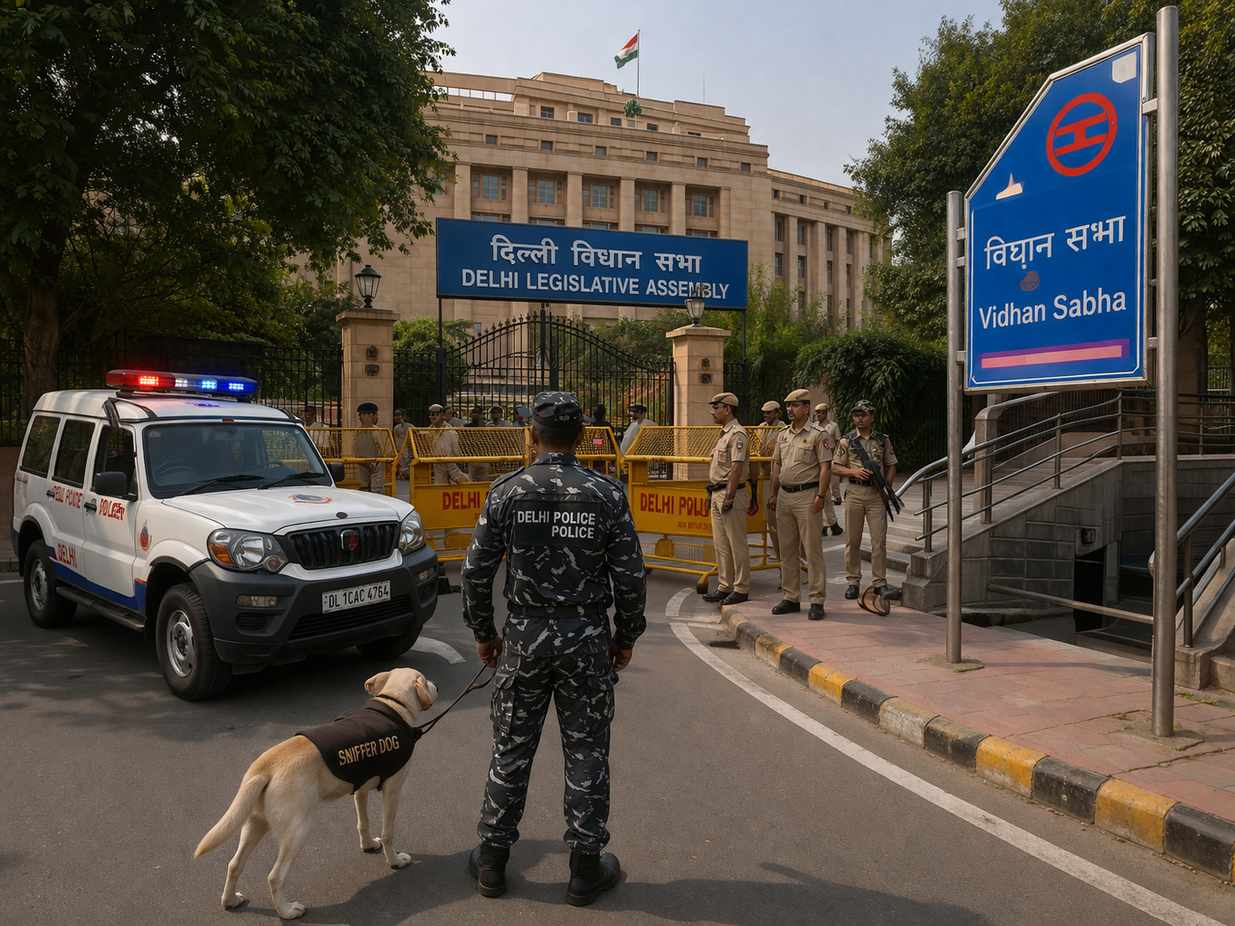 Delhi Assembly Bomb Threat Email Ahead of Budget Session, Security Tightened at Vidhan Sabha Metro